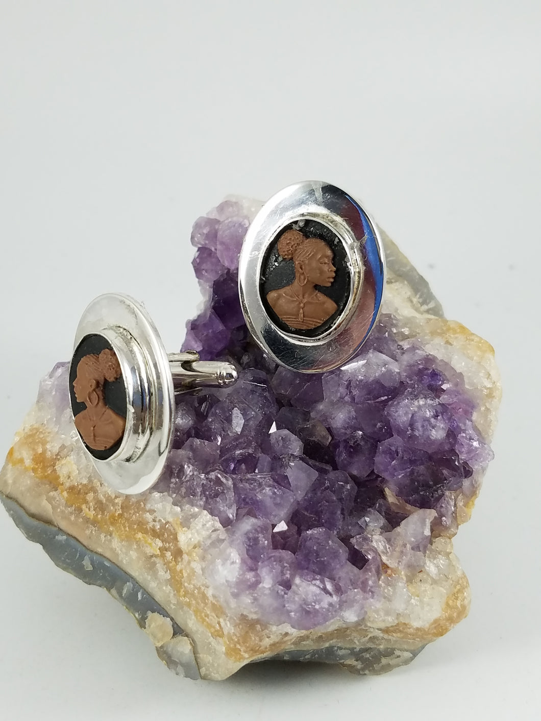 Black Cameo cufflinks